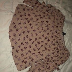 American Eagle floral off the shoulder top